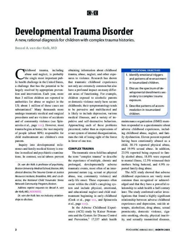 trauma research articles